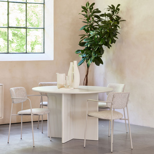 Table à manger ronde DRAWER Jura 4 personnes en bois ø110cm