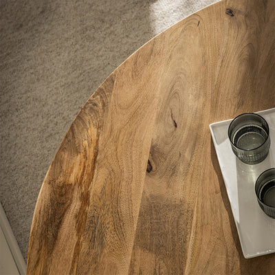 Table à manger DRAWER Wood 4 personnes ronde en bois ø120cm