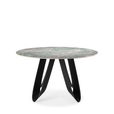 Table à manger ZALCOR 6 personnes ronde en céramique DRAWER