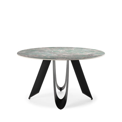 Table à manger ZALCOR 6 personnes ronde en céramique DRAWER