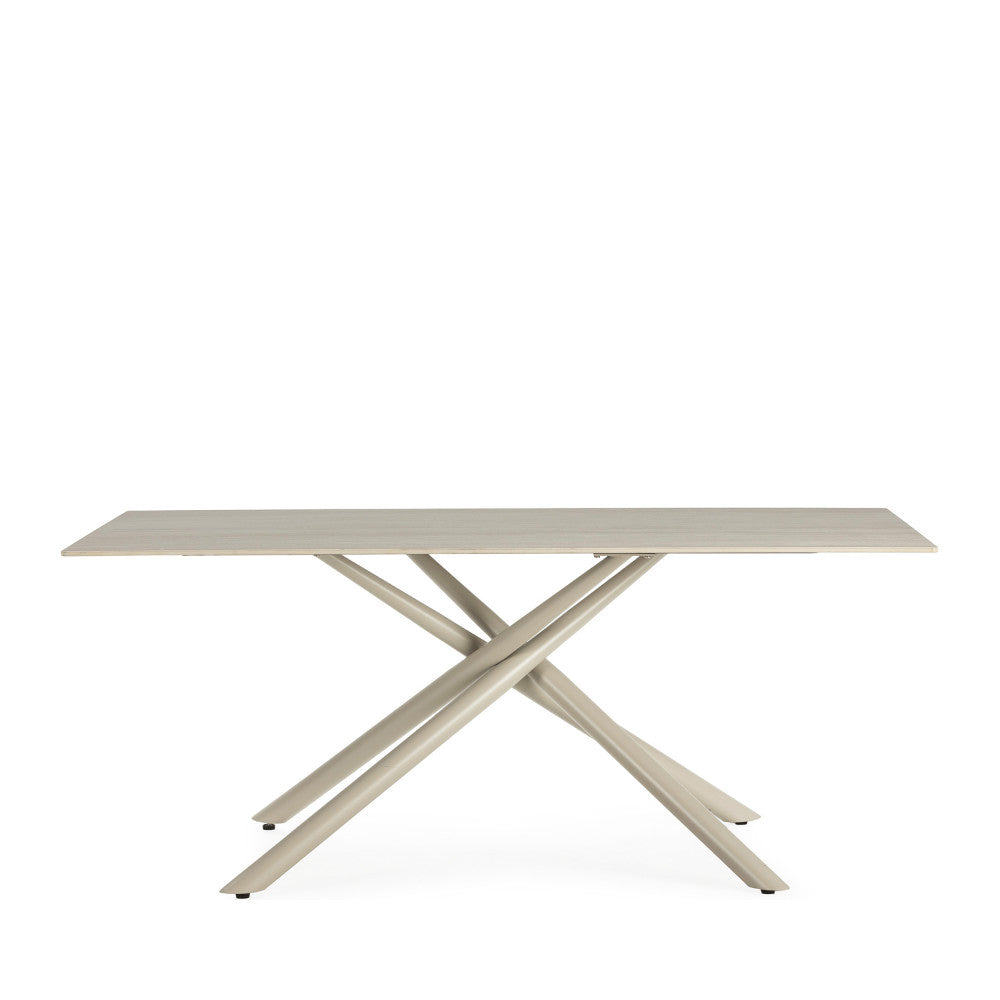 Table à manger DRAWER Vika 8 personnes en céramique et métal