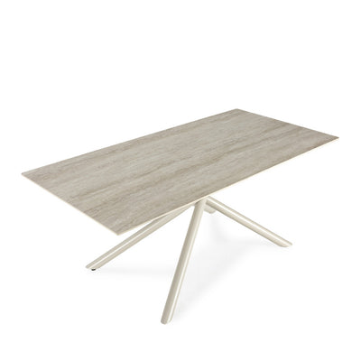 Table à manger DRAWER Vika 8 personnes en céramique et métal