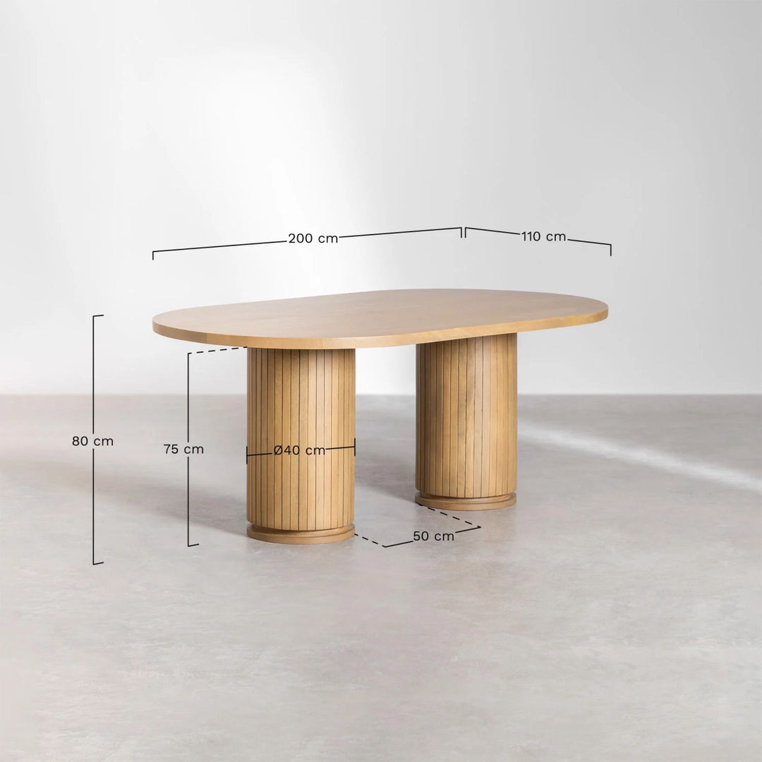 Table à manger SKLUM Analis ovale en bois de manguier 240cm