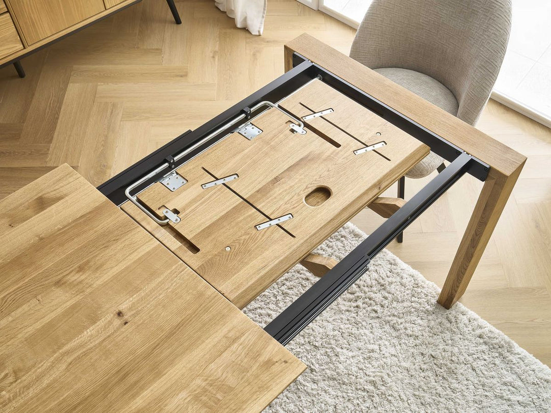 Table à manger extensible BOBOCHIC Hortense en chêne massif 200cm