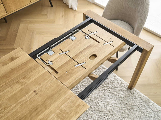 Table à manger extensible BOBOCHIC Hortense en chêne massif 200cm