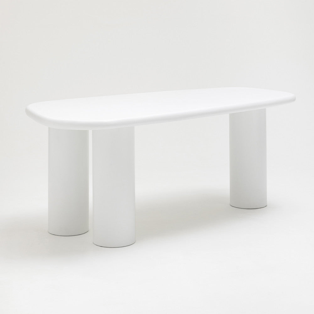 Table à manger 6 personnes organique en fibre de ciment Drawer