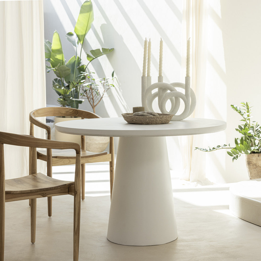 Table à manger Danli 4 personnes en fibre de ciment Drawer