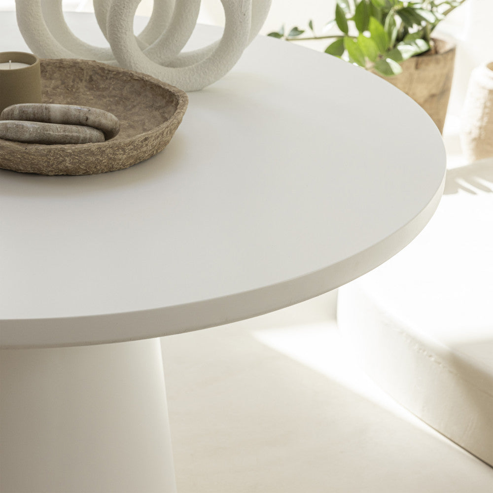 Table à manger Danli 4 personnes en fibre de ciment Drawer