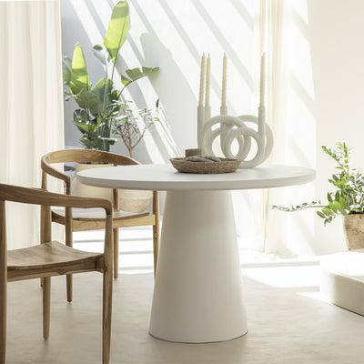 Table à manger Danli 4 personnes en fibre de ciment Drawer