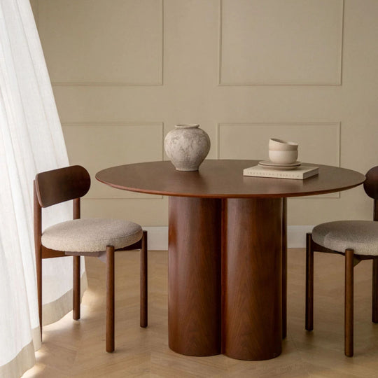 Table à manger SKLUM Athena ronde Ø120 cm en placage et MDF
