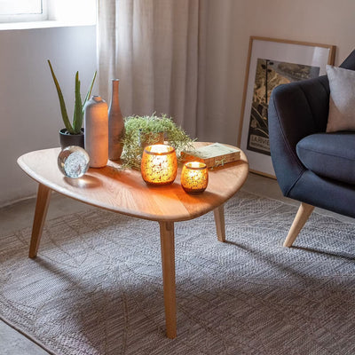 Table basse ALINEA Lagos triangulaire en chêne massif - bois clair