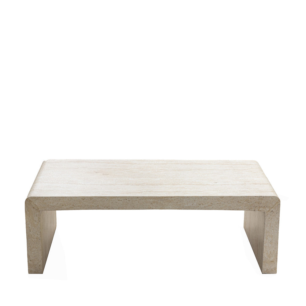 Table basse DRAWER Tocoa effet travertin 120x55cm