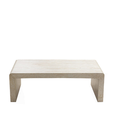 Table basse DRAWER Tocoa effet travertin 120x55cm