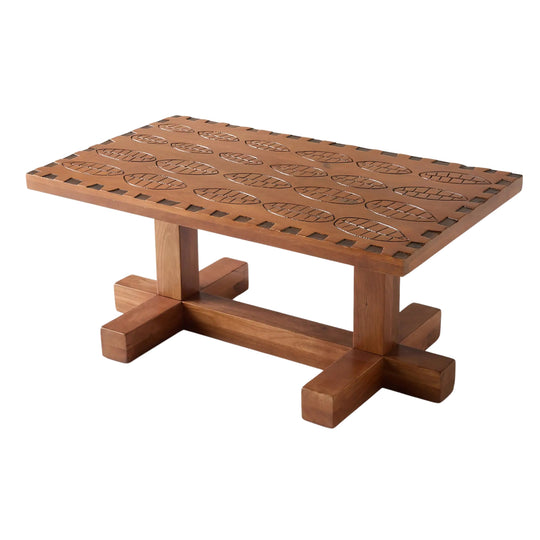 Table basse Maison Château Rouge x MONOPRIX rectangulaire en bois de manguier