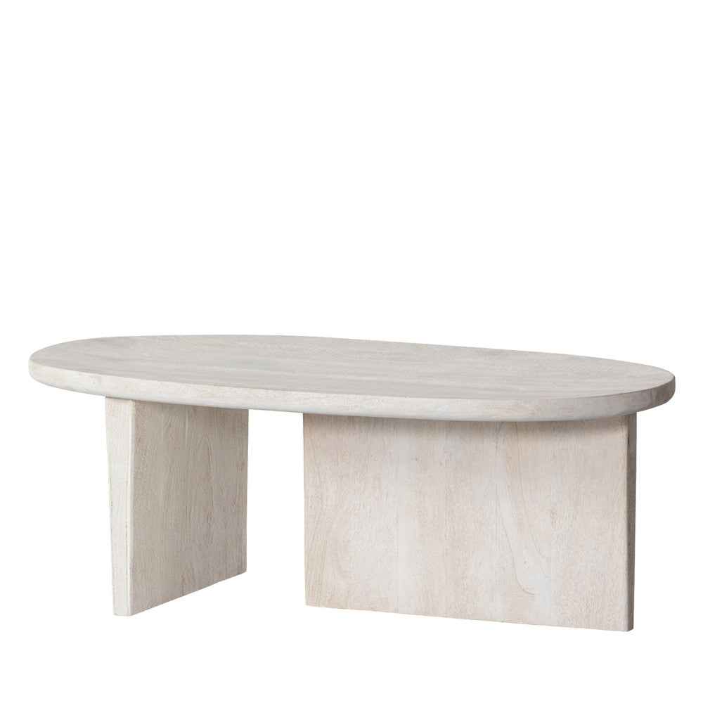 Table basse Drawer Seam ovale en bois 110x60cm