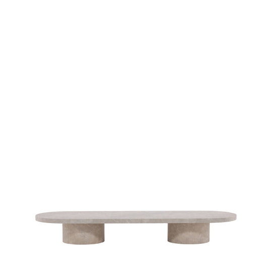 Table basse DRAWER Narvik ovale effet marbre 190x60cm