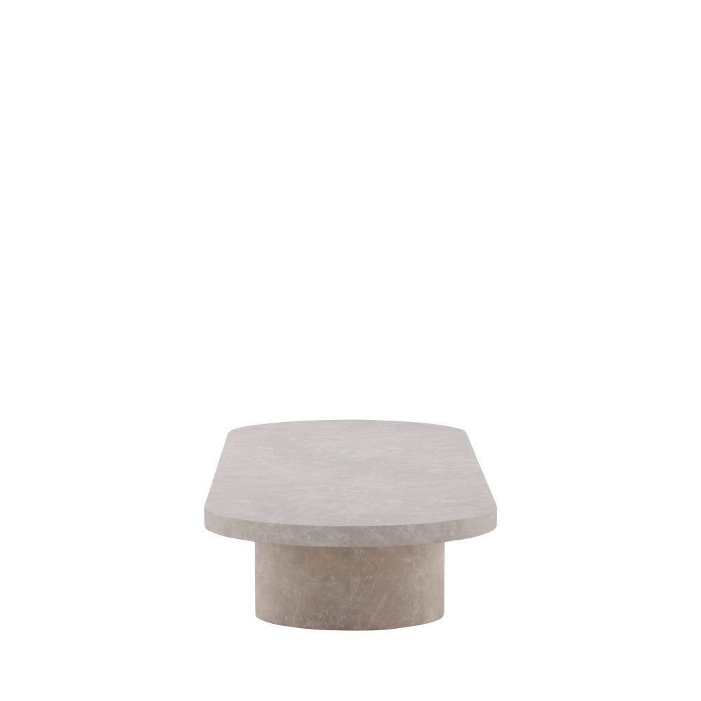 Table basse DRAWER Narvik ovale effet marbre 190x60cm