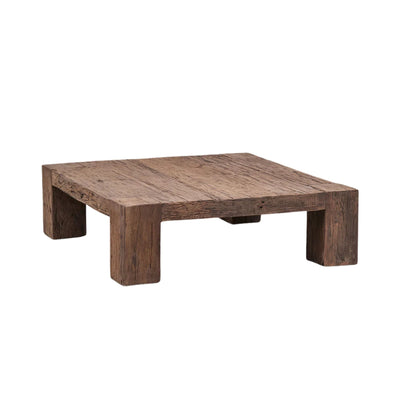 Table basse SKLUM Juvira rectangulaire 100x100 cm en bois de Juvira recyclé