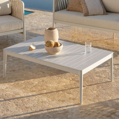 Table basse de jardin SKLUM rectangulaire 120x70 cm en aluminium Sereilen