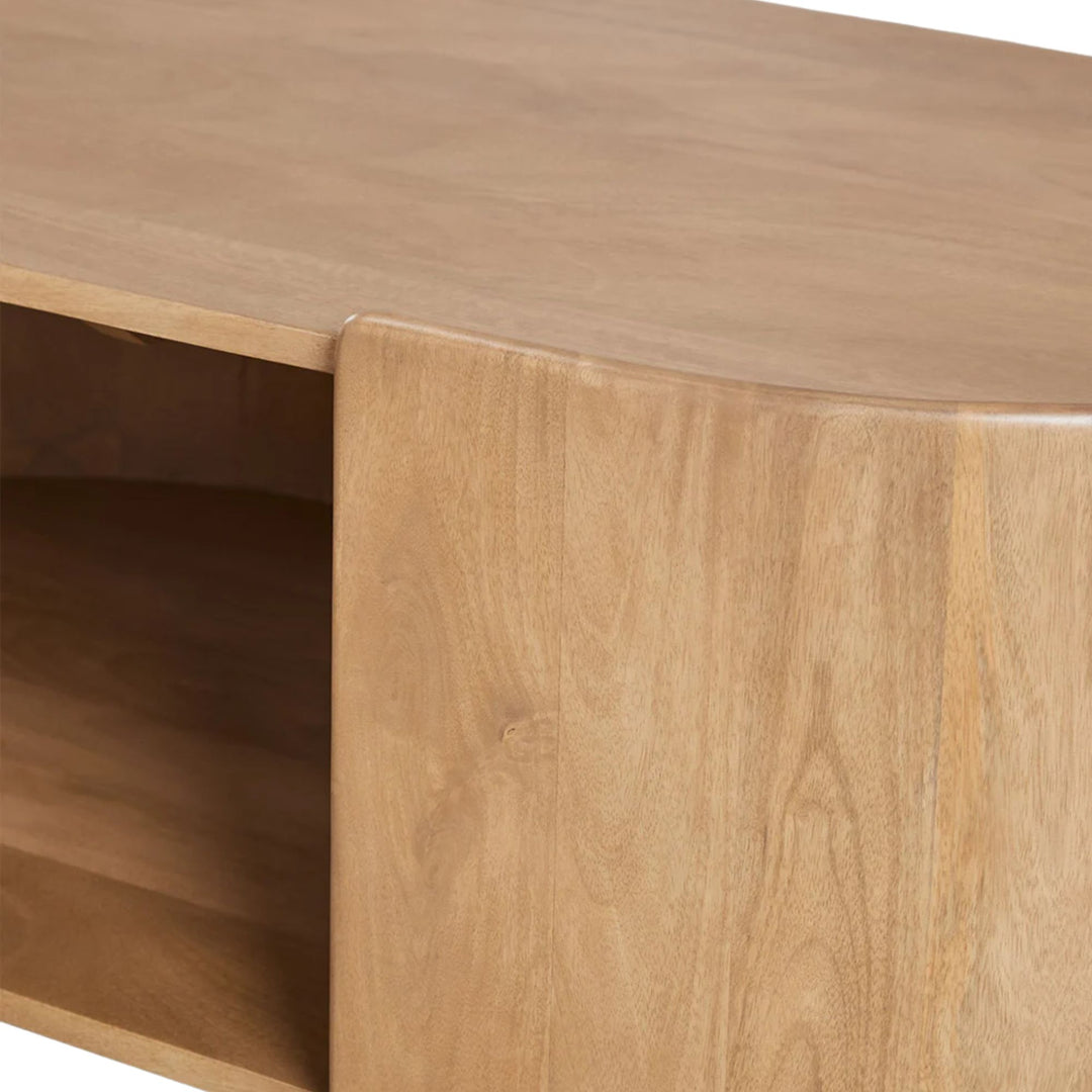 Table basse SKLUM Sidney ovale en bois de manguier 110x60cm