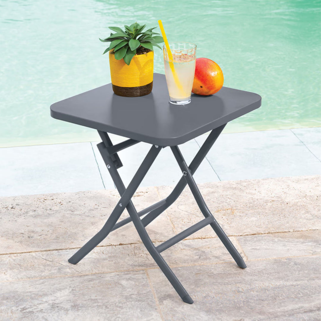 Ensemble Transat et table d'appoint HESPÉRIDE Osmala Greensboro gris/graphite