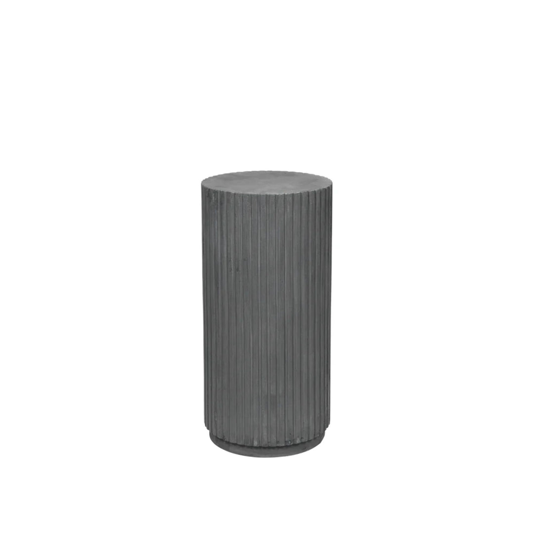 Table d'appoint BROSTE COPENHAGEN Rillo en fibre d'argile grise