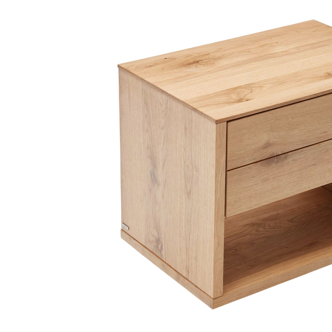 Lot de 2 tables de chevet KAVE HOME Alguema chêne naturel 60x50cm