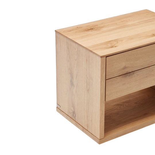 Lot de 2 tables de chevet KAVE HOME Alguema chêne naturel 60x50cm