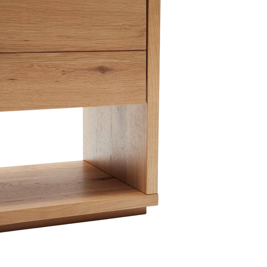 Lot de 2 tables de chevet KAVE HOME Alguema chêne naturel 60x50cm