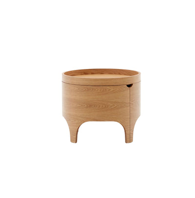 Table de chevet KAVE HOME Octavia en contreplaqué de frêne FSC Mix Credit Ø 55 cm