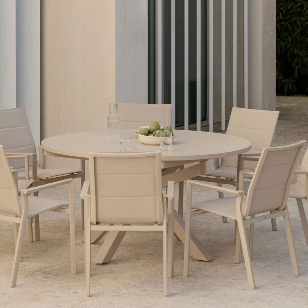 Table de jardin extensible SKLUM Barces en aluminium 145-200x145 cm