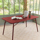 Table de jardin pliante SWEEEK Amélia 6 places en métal terre de sienne