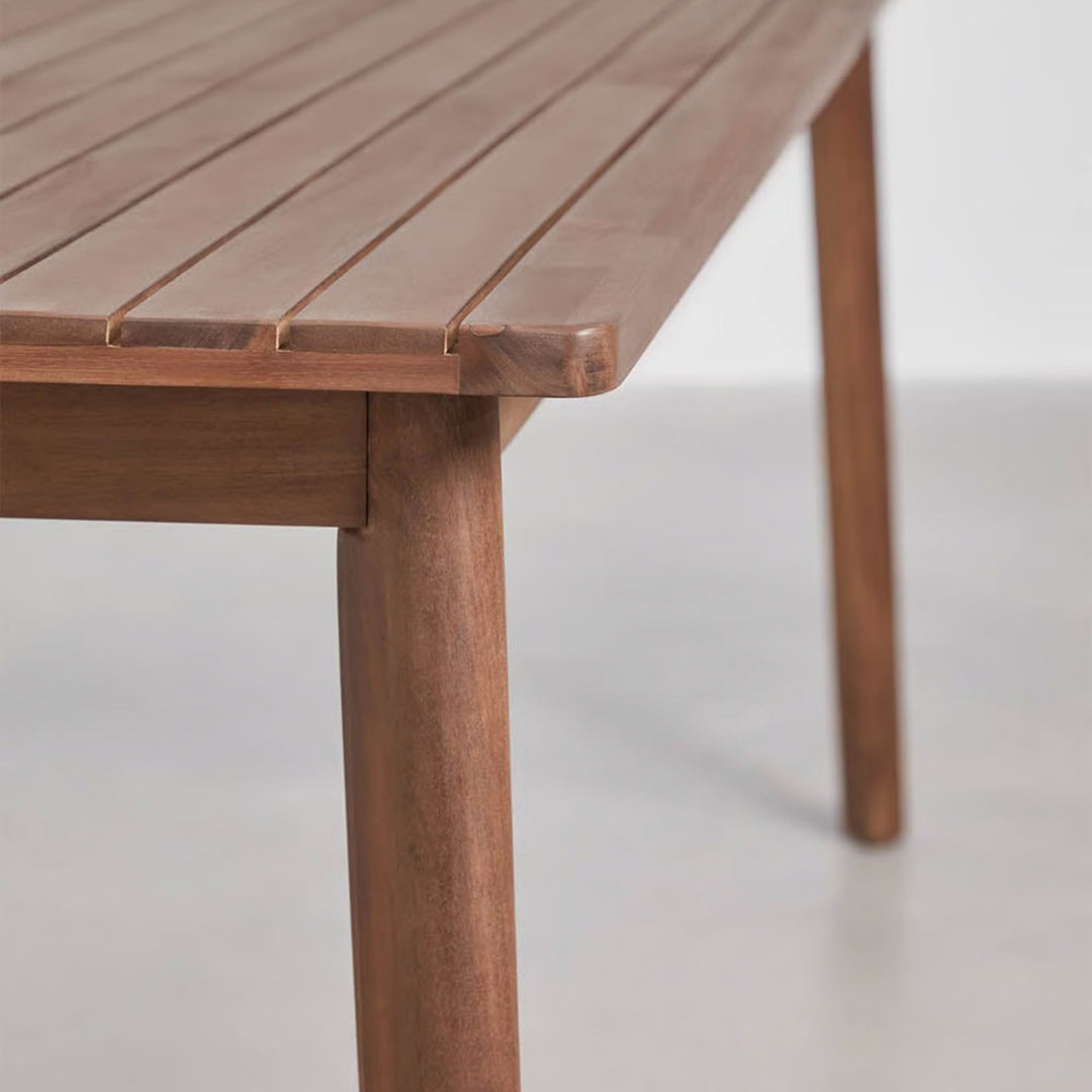 Table de jardin SKLUM Kaela en bois d'acacia brun foncé 180x90cm