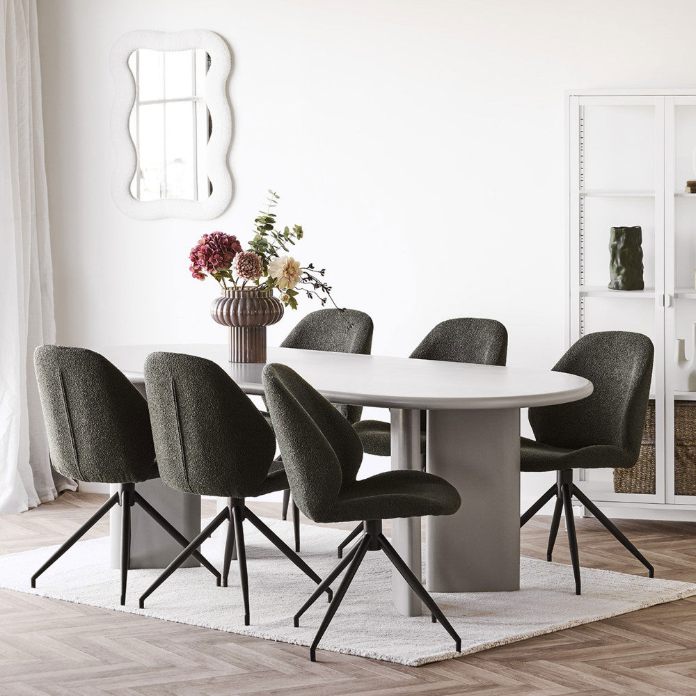 Table à manger NAGANO 10 personnes ovale en bois DRAWER