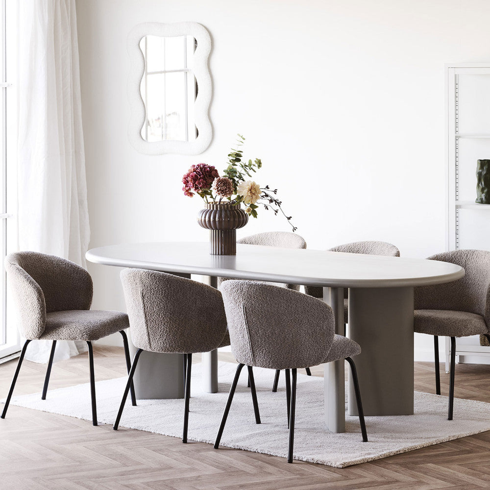 Table à manger NAGANO 10 personnes ovale en bois DRAWER