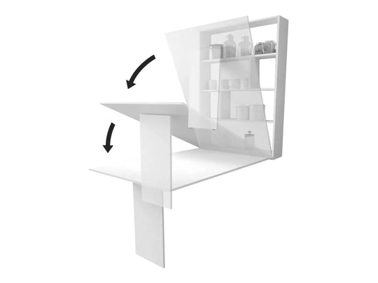 Table pliante MOBILIER 1 Pinis III (Noir + Chêne wotan)