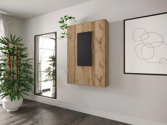 Table pliante MOBILIER 1 Pinis III (Noir + Chêne wotan)
