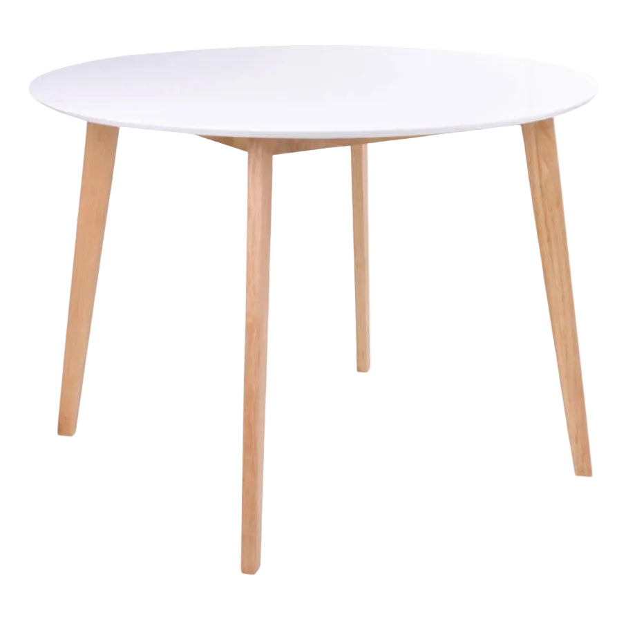 Table à manger ronde LES TENDANCES Vojens blanc