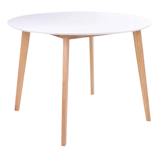Table à manger ronde LES TENDANCES Vojens blanc