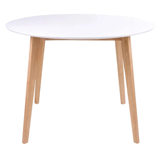Table à manger ronde LES TENDANCES Vojens blanc