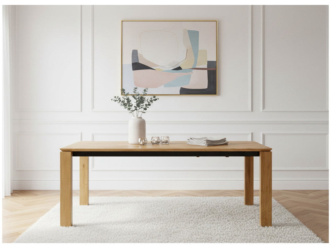 Table à manger extensible BOBOCHIC Hortense en chêne massif 200cm — photo produit