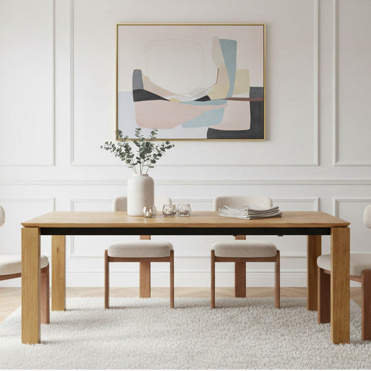 Table à manger extensible BOBOCHIC Hortense en chêne massif 200cm — photo produit