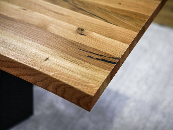 Table à manger extensible BOBOCHIC Zelie chêne massif 160 à 240cm — photo produit
