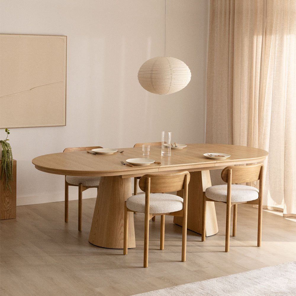 Table à manger SKLUM Montana ovale 180-240 cm chêne — photo produit