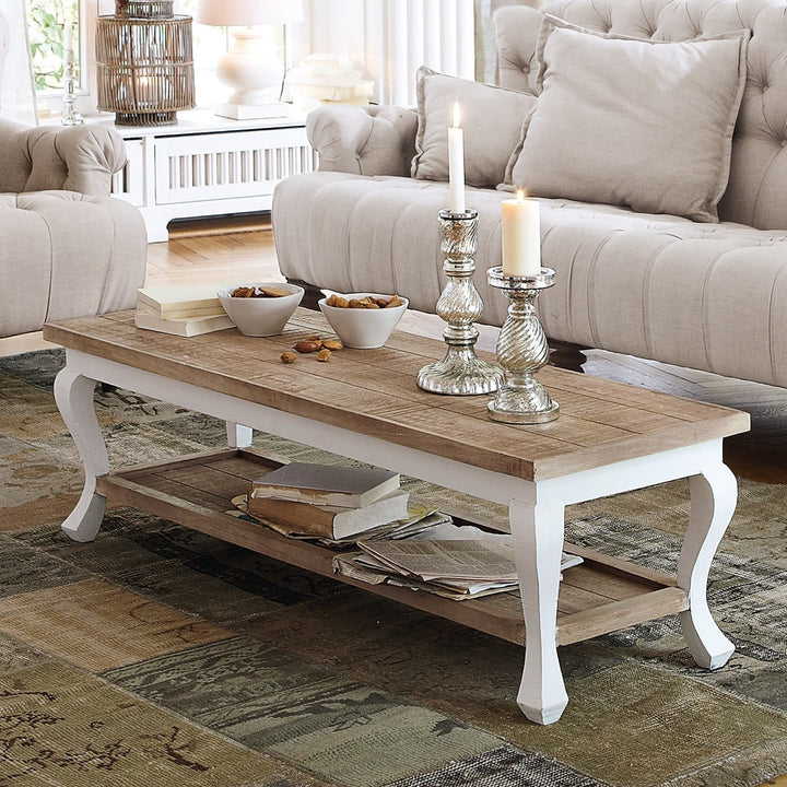 Table basse LOBERON Riverside en bois massif 130x45cm