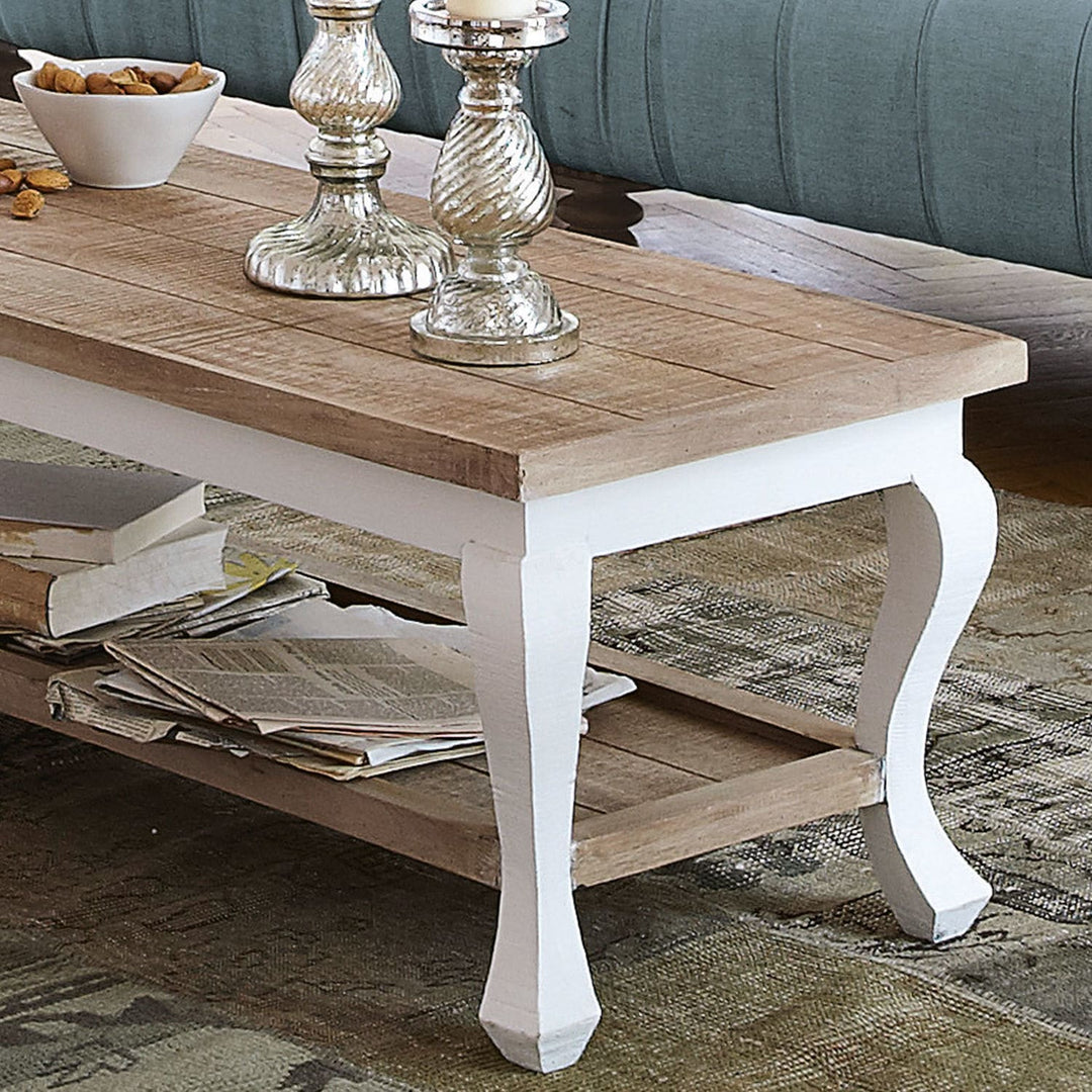 Table basse LOBERON Riverside en bois massif 130x45cm — photo produit
