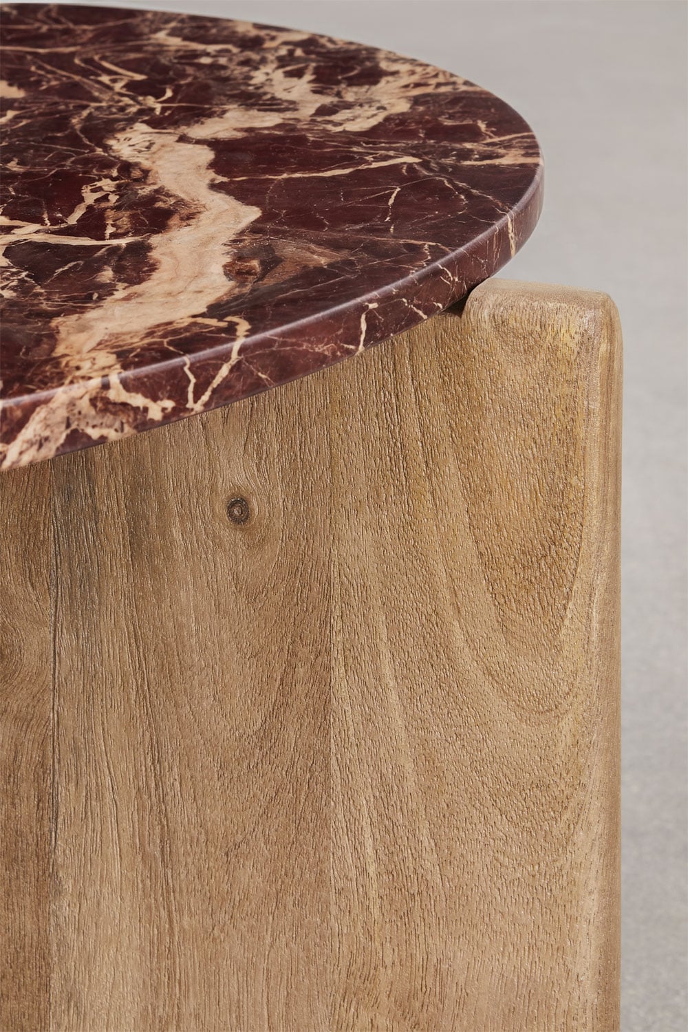 Table basse ronde SKLUM Lavinia marbre rouge Ø85 cm — photo produit