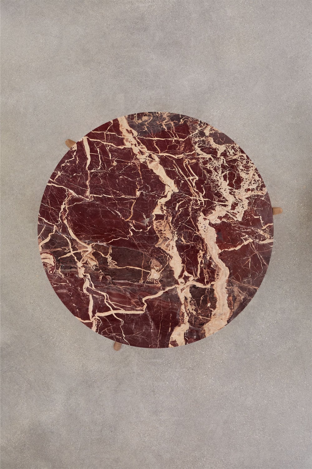 Table basse ronde SKLUM Lavinia marbre rouge Ø85 cm — photo produit