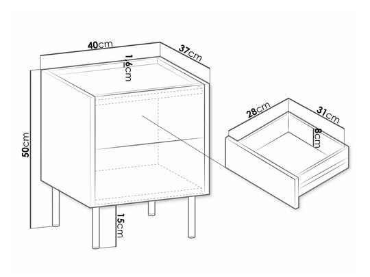 Table de chevet MOBILIER 1 Comfivo Belviro — photo produit