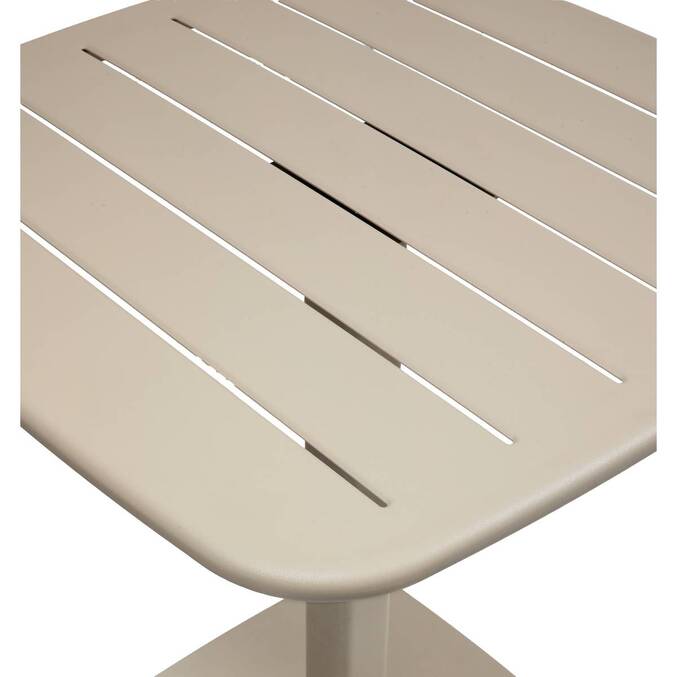Table de jardin carrée HESPÉRIDE Alegoria en acier argile — photo produit